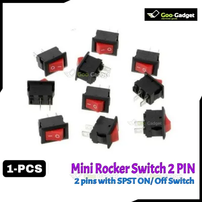 Mini Rocker Switch | 2-Pin ON-OFF SPST | 125VAC 6A / 250VAC 3A | Red KCD117S_img_1