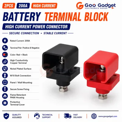 2PCS 200A High Current Energy Storage Battery Connector Terminal Block Red Black_img_0