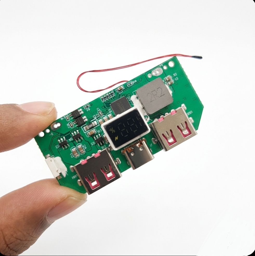 SW6207S Power Bank Circuit Module – Dual USB + Type-C with Digital Display