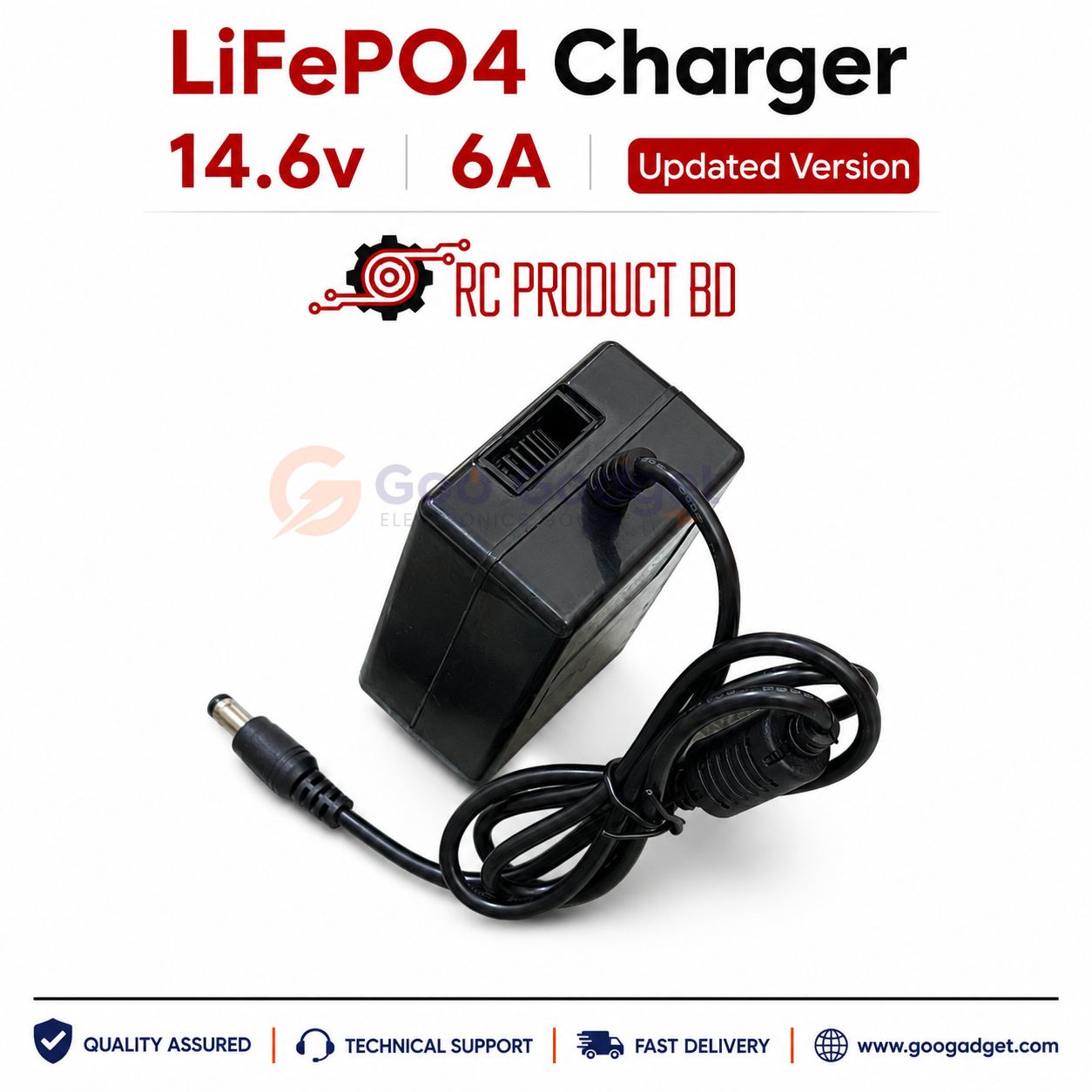 14.6V 6A LiFePO4 Battery Charger | 70W High-Speed Fast Charger | Built-in Cooling Fan_img_3