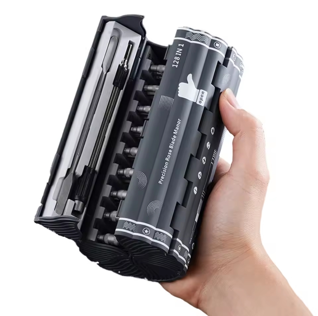 128-in-1 Precision Screwdriver Bit Set with Flexible Extension