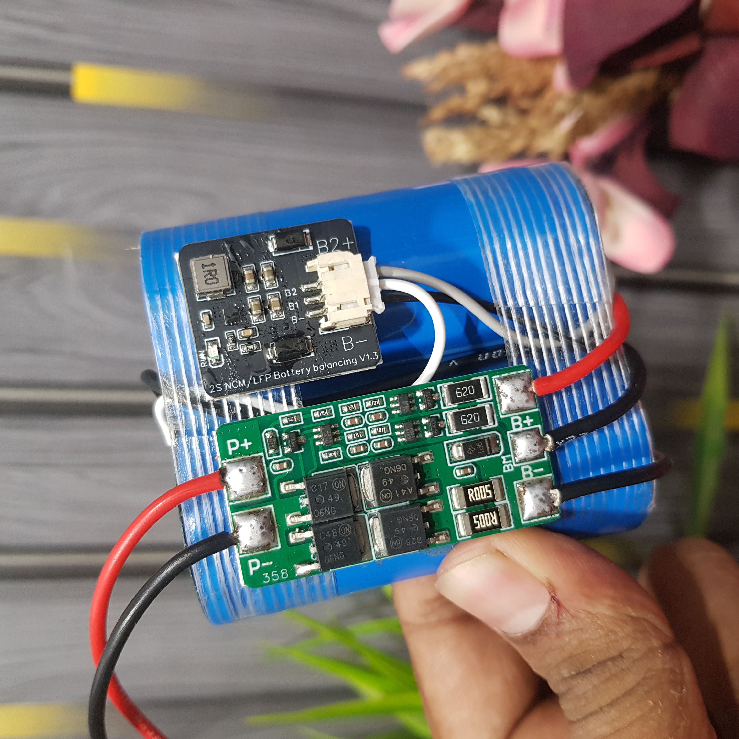 6V 5Ah LiFePO4 Battery Pack 32700 2S with 10A Balance BMS & 1.2A Active Balancer Recondition