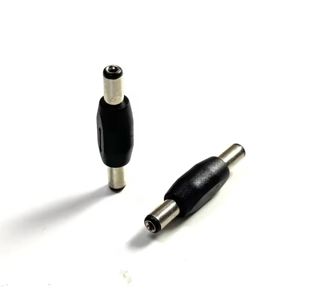 5.5mm × 2.1mm DC Male to Male Power Jack Connector Adapter