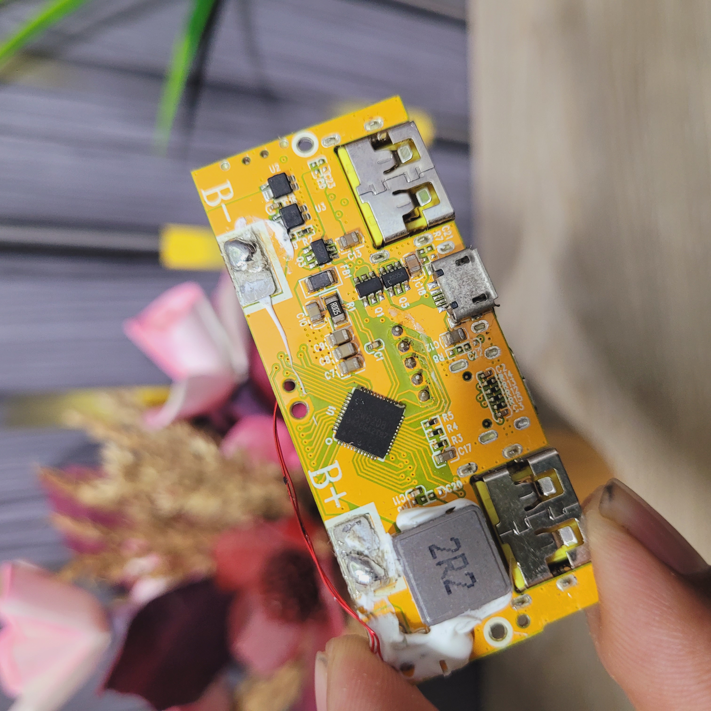 SW6208 22.5W Fast Charging Power Bank Module with LED Display (Dual USB + Type-C)_img_2