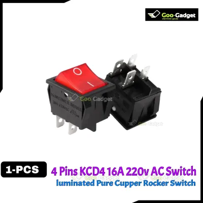 4-Pin KCD4 Rocker Switch l 6A/10A, AC 250V/125V, Durable On/Off Toggle_img_1