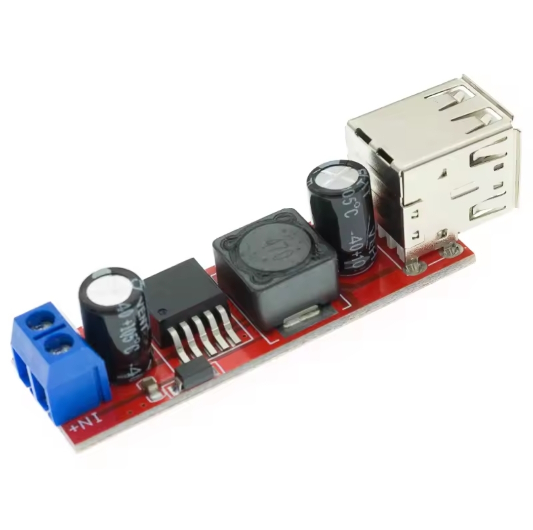 LM2596 Dual USB 6V–40V to 5V 3A DC-DC Step Down Converter Module