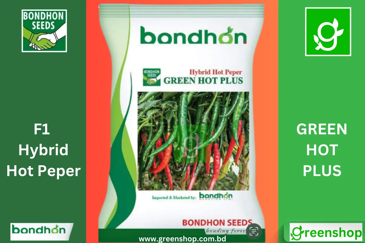 হাইব্রিড মরিচ গ্রীন হট প্লাস  । Hybrid Hot plus Peper Green Hot Seeds