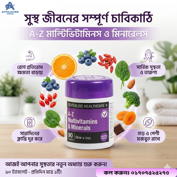 Revitalise Healthcare+ A-Z Multivitamins & Minerals 90 Capsules - Made in UK_img_1