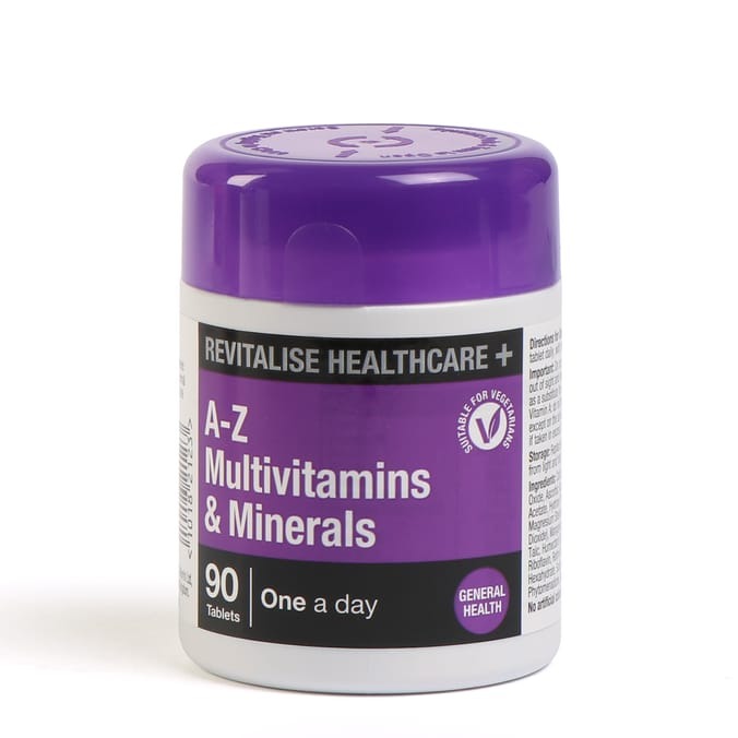 Revitalise Healthcare+ A-Z Multivitamins & Minerals 90 Capsules - Made in UK