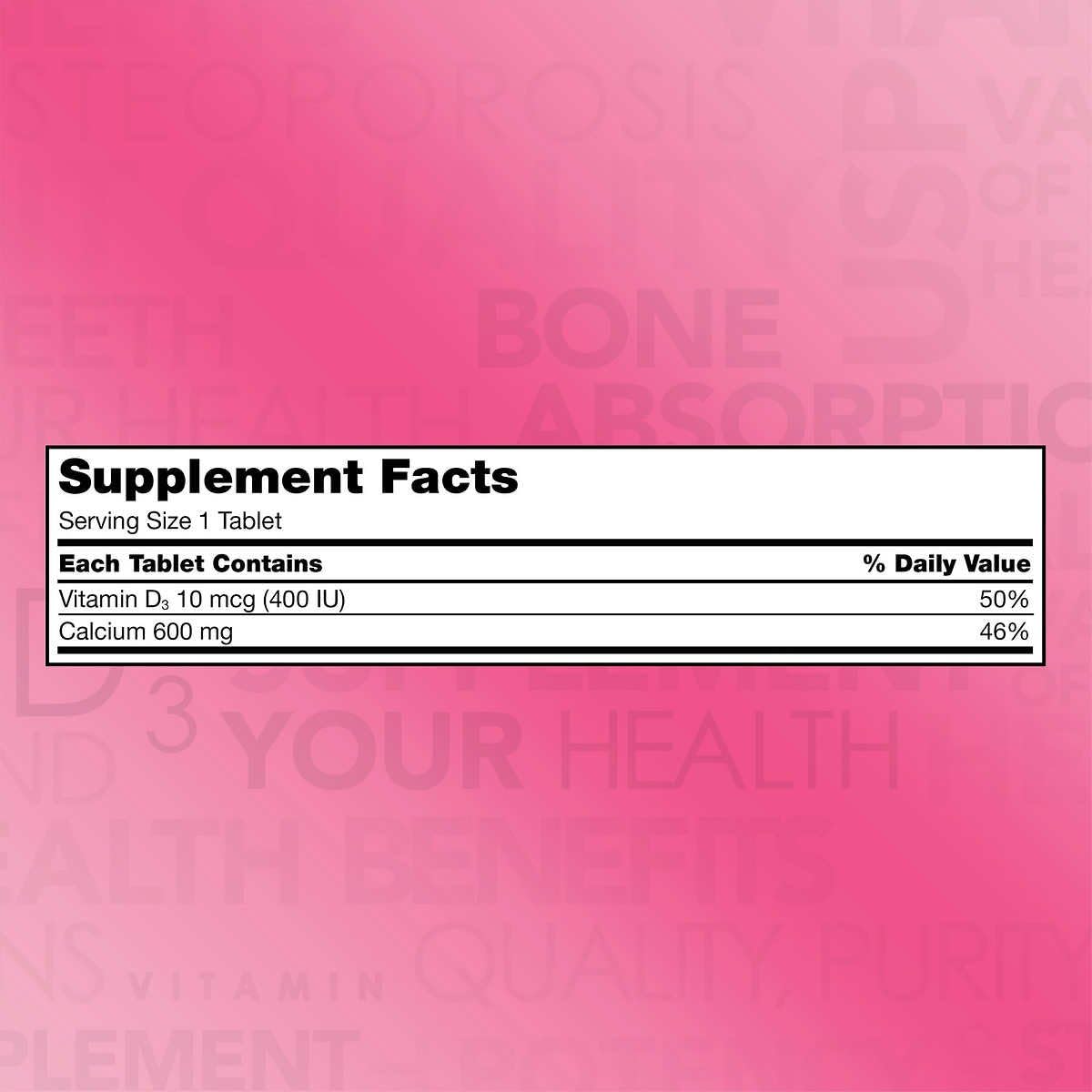 Kirkland Signature Calcium 600 mg with Vitamin D3 - 500 Tablets - Made in USA_img_1