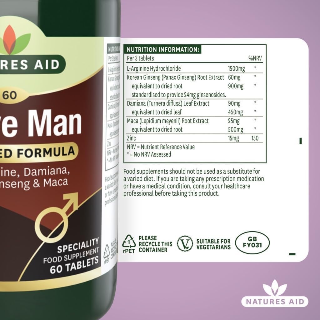 Natures Aid Active Man - 60 Tablets - Made in UK_img_1