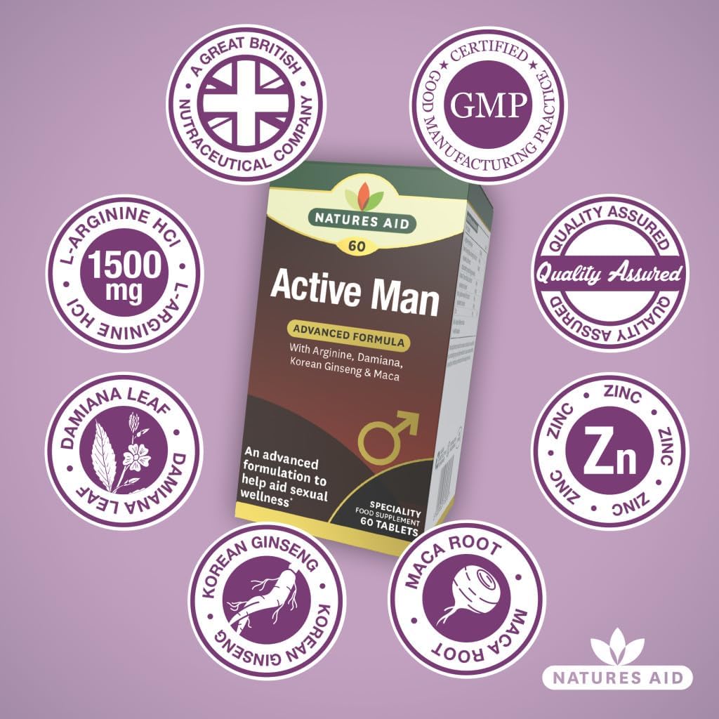 Natures Aid Active Man - 60 Tablets - Made in UK_img_3