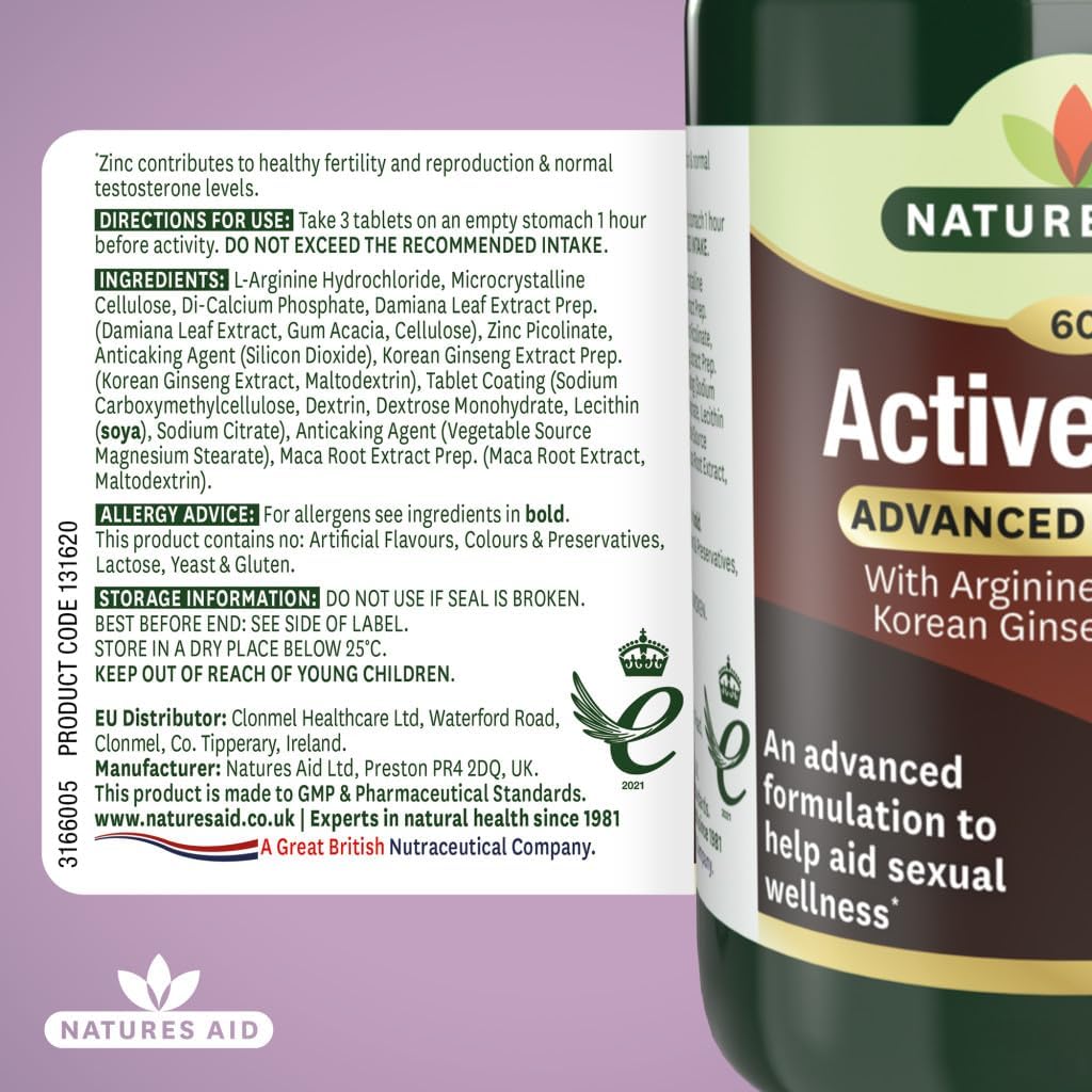 Natures Aid Active Man - 60 Tablets - Made in UK_img_2