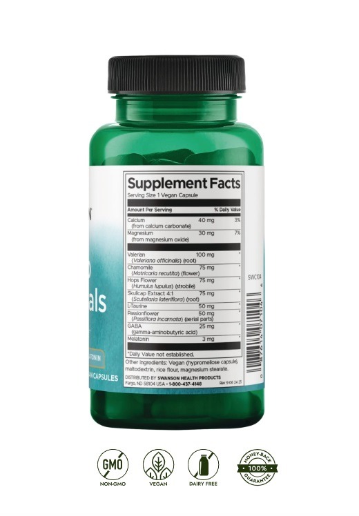 Swanson Sleep Essentials Includes GABA and Melatonin - 60 Capsules - Made in USA_img_1