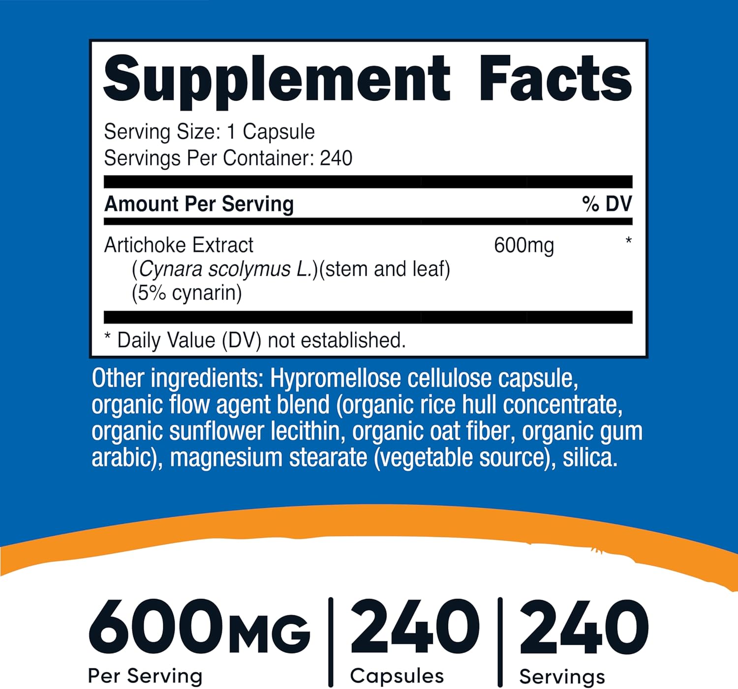 Nutricost Artichoke Extract 600mg, 240 Vegetarian Capsules - Made in USA_img_3