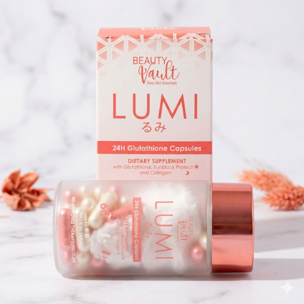 BEAUTY VAULT LUMI 24H Glutathione - 60 Capsules 1 Box - Made in Japan