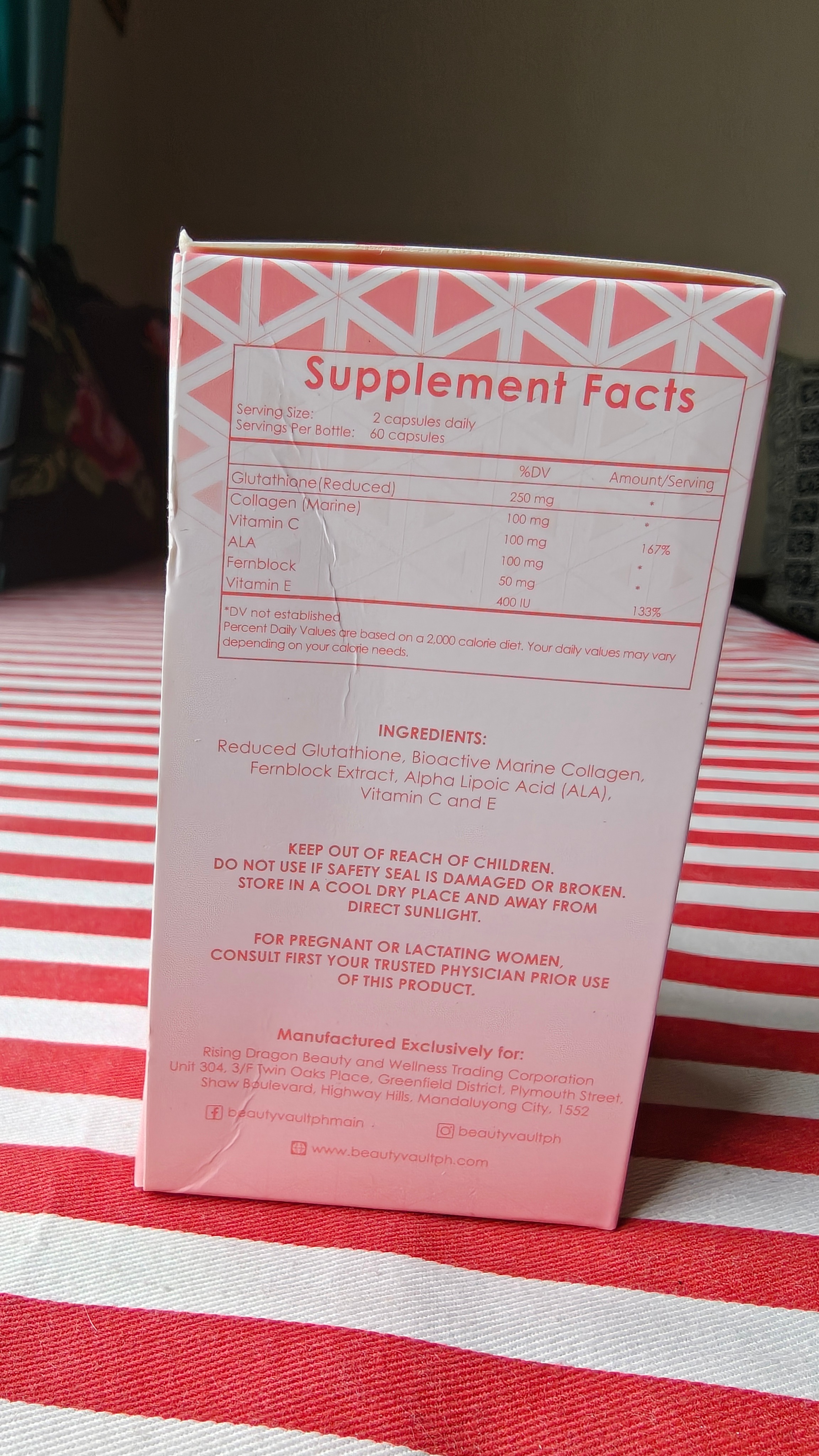 BEAUTY VAULT LUMI 24H Glutathione - 60 Capsules 1 Box - Made in Japan_img_9
