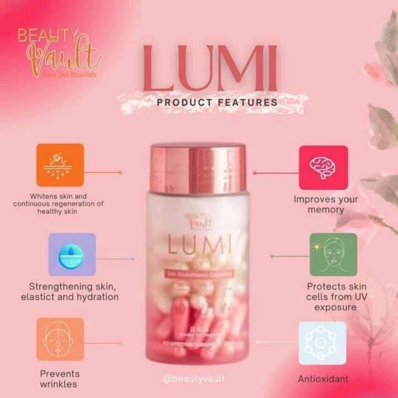 BEAUTY VAULT LUMI 24H Glutathione - 60 Capsules 1 Box - Made in Japan_img_1