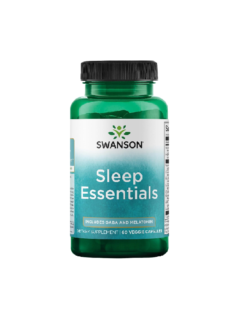 Swanson Sleep Essentials Includes GABA and Melatonin - 60 Capsules - Made in USA_img_0