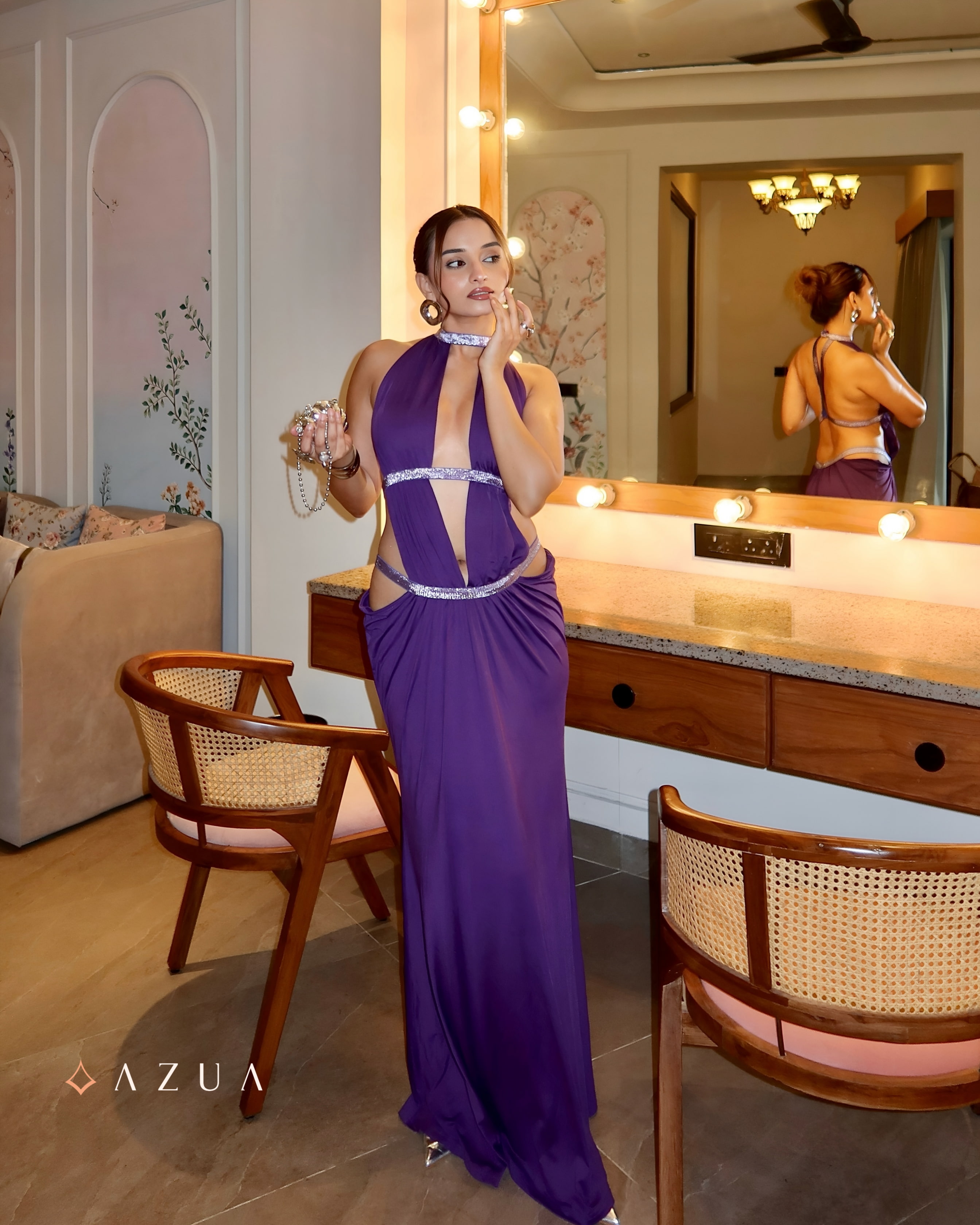 Cut Out Maxi Dress - Violet_img_2