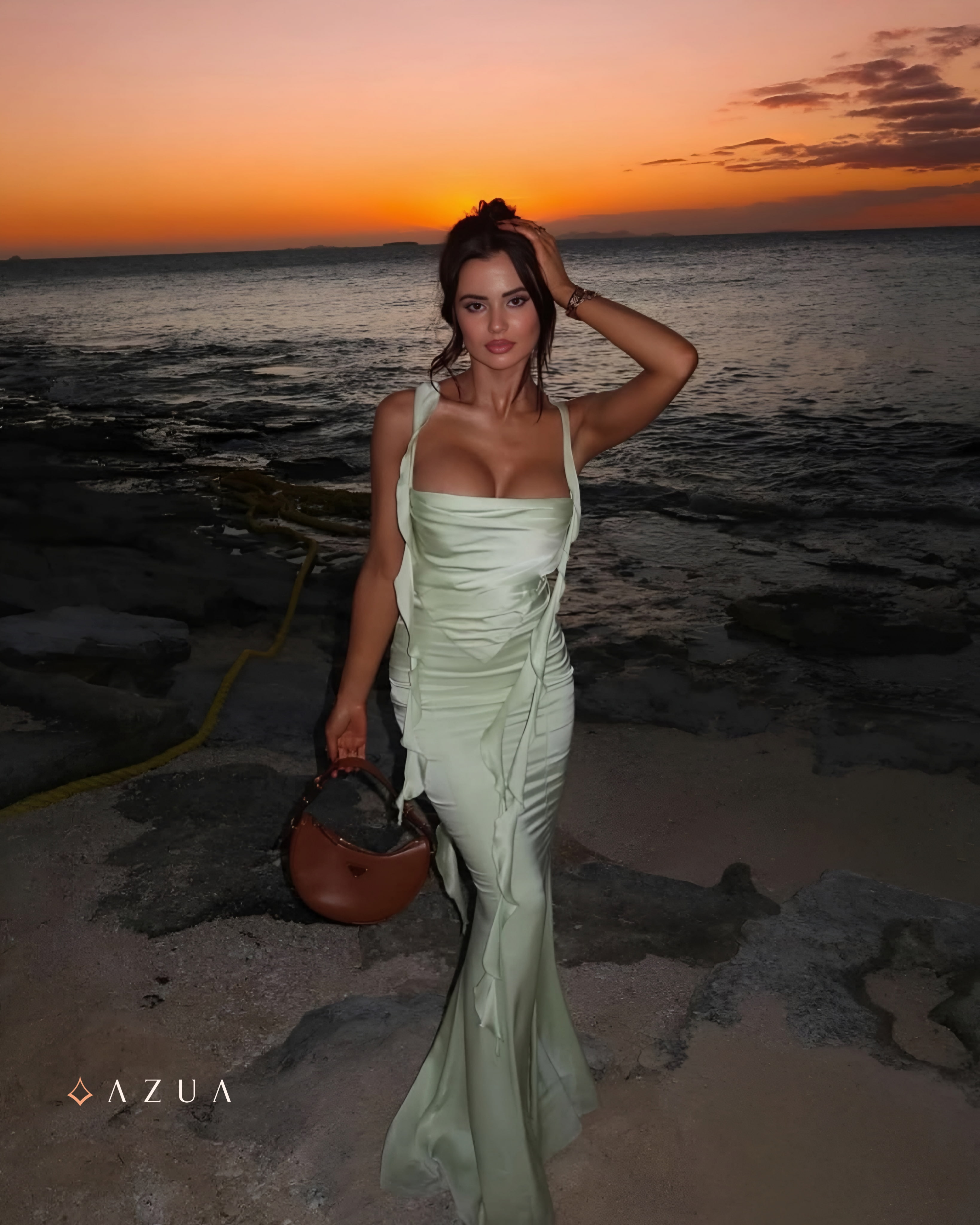 Caroline Dress in Green_img_0