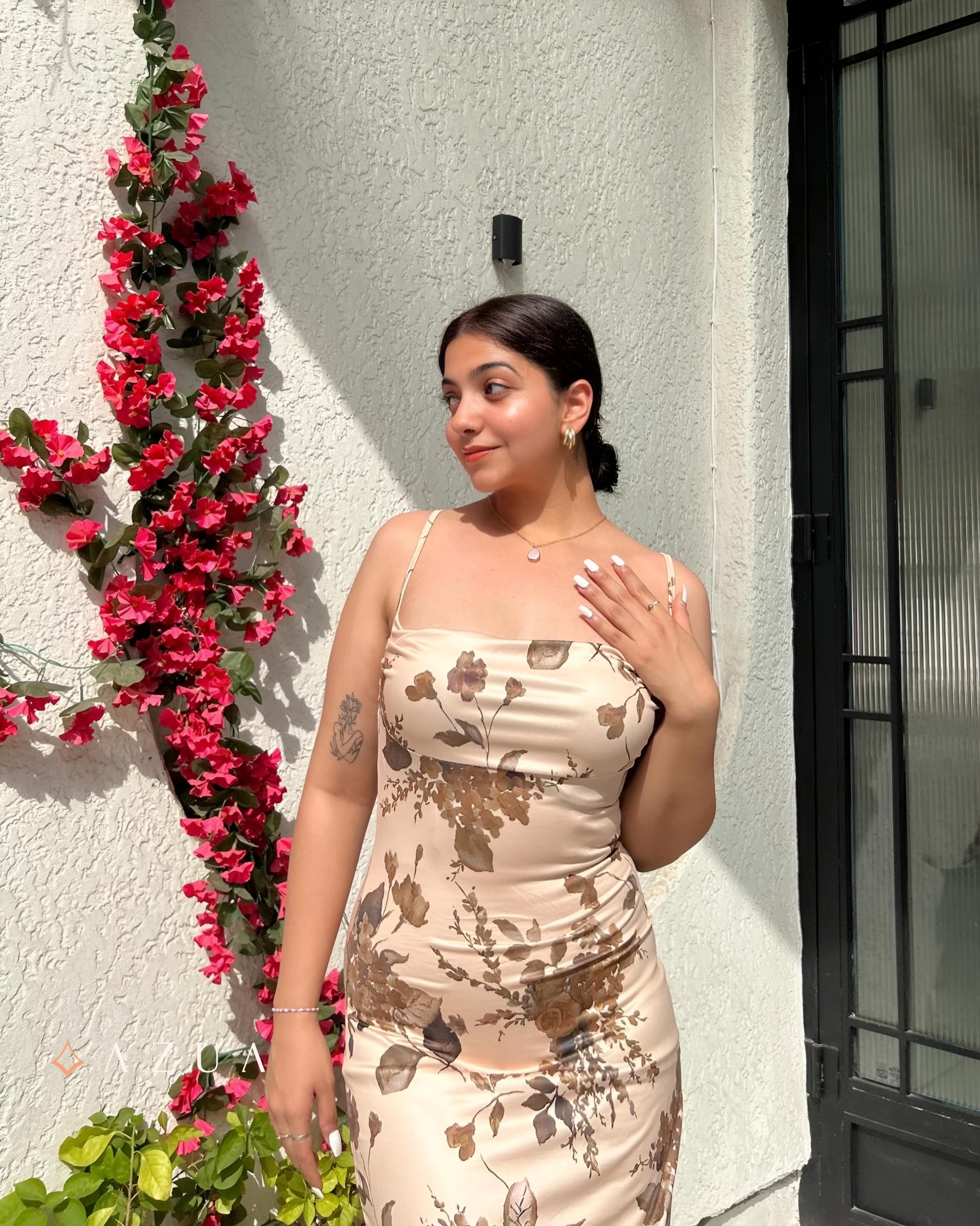 Floral Graphic Print Maxi Dress_img_3