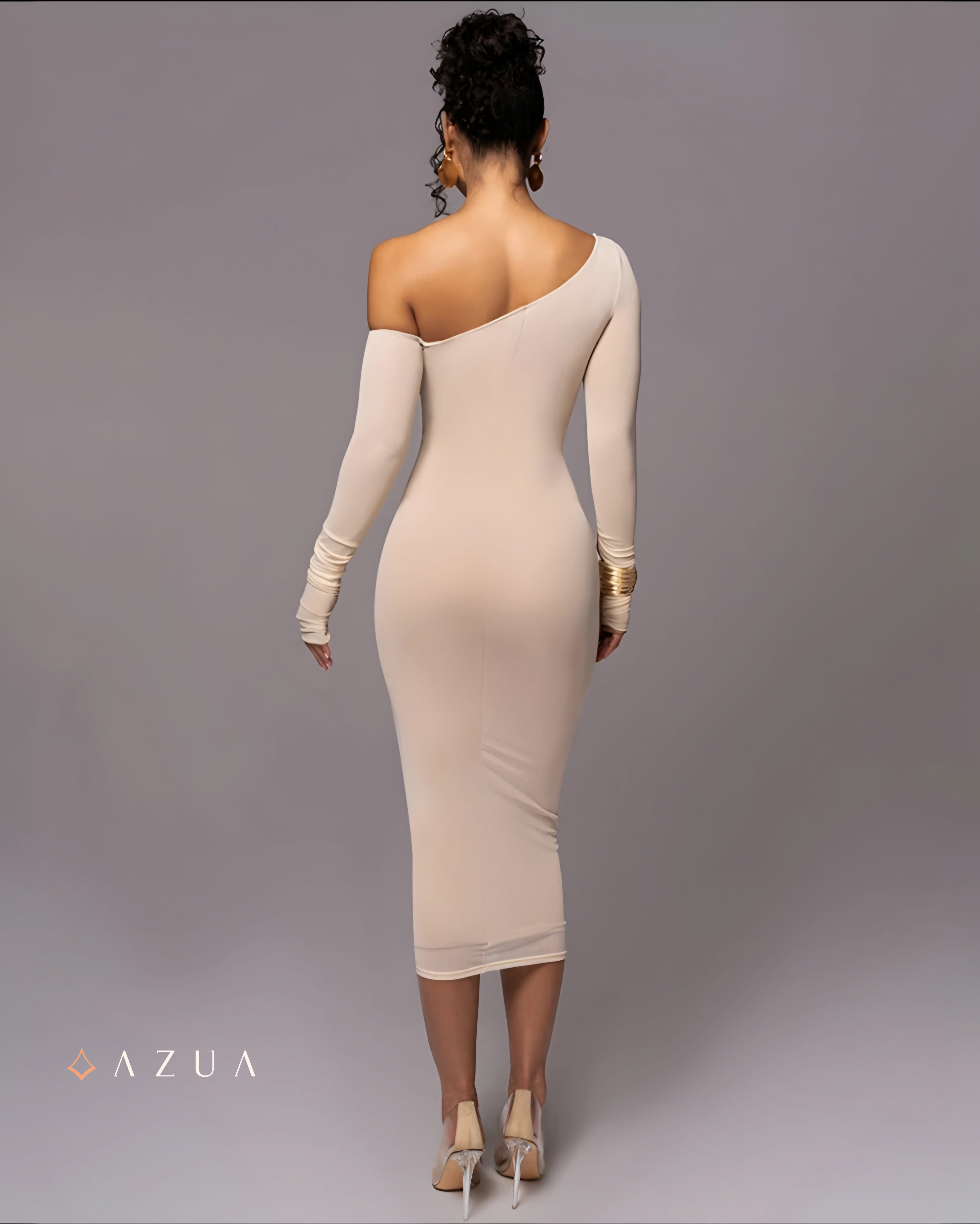 One Shoulder Ruched Bodycon_img_1