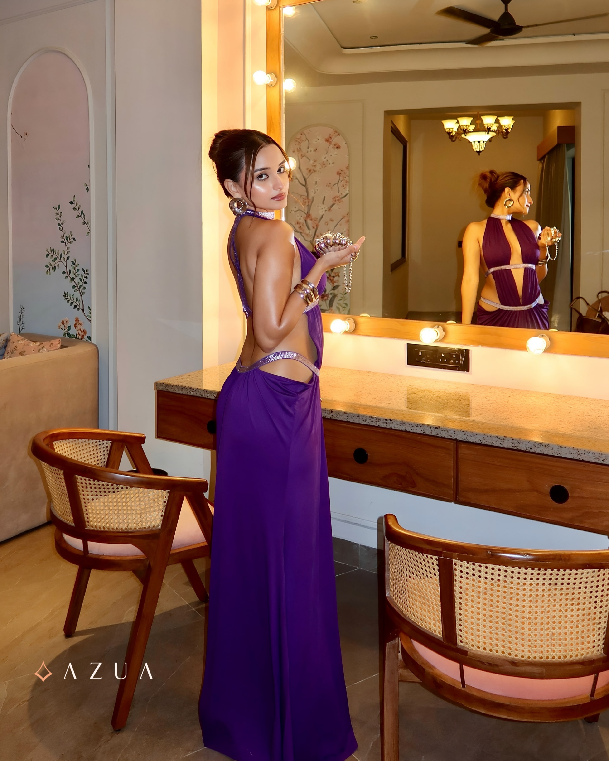 Cut Out Maxi Dress - Violet_img_3
