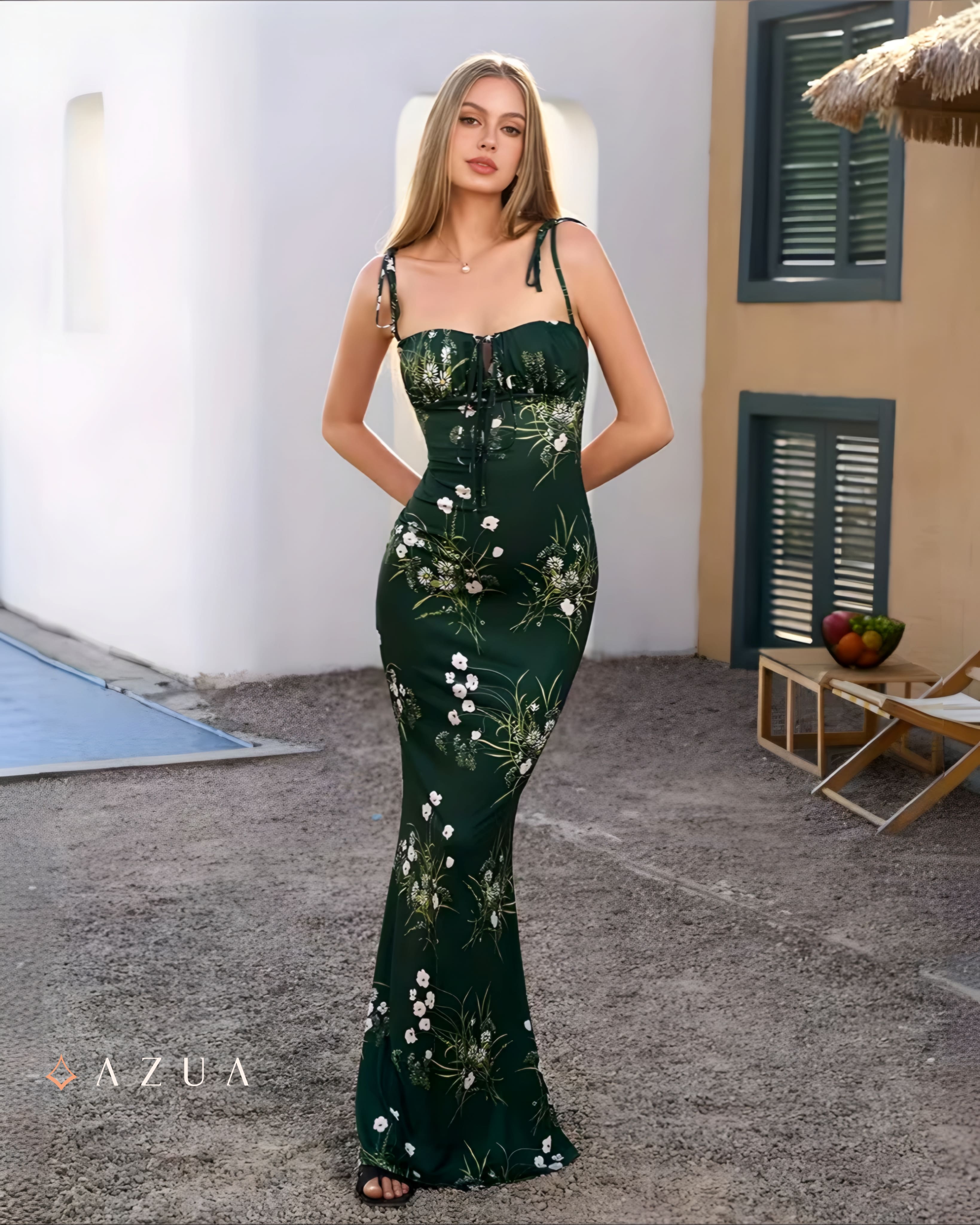 Floral Print Prom Dress