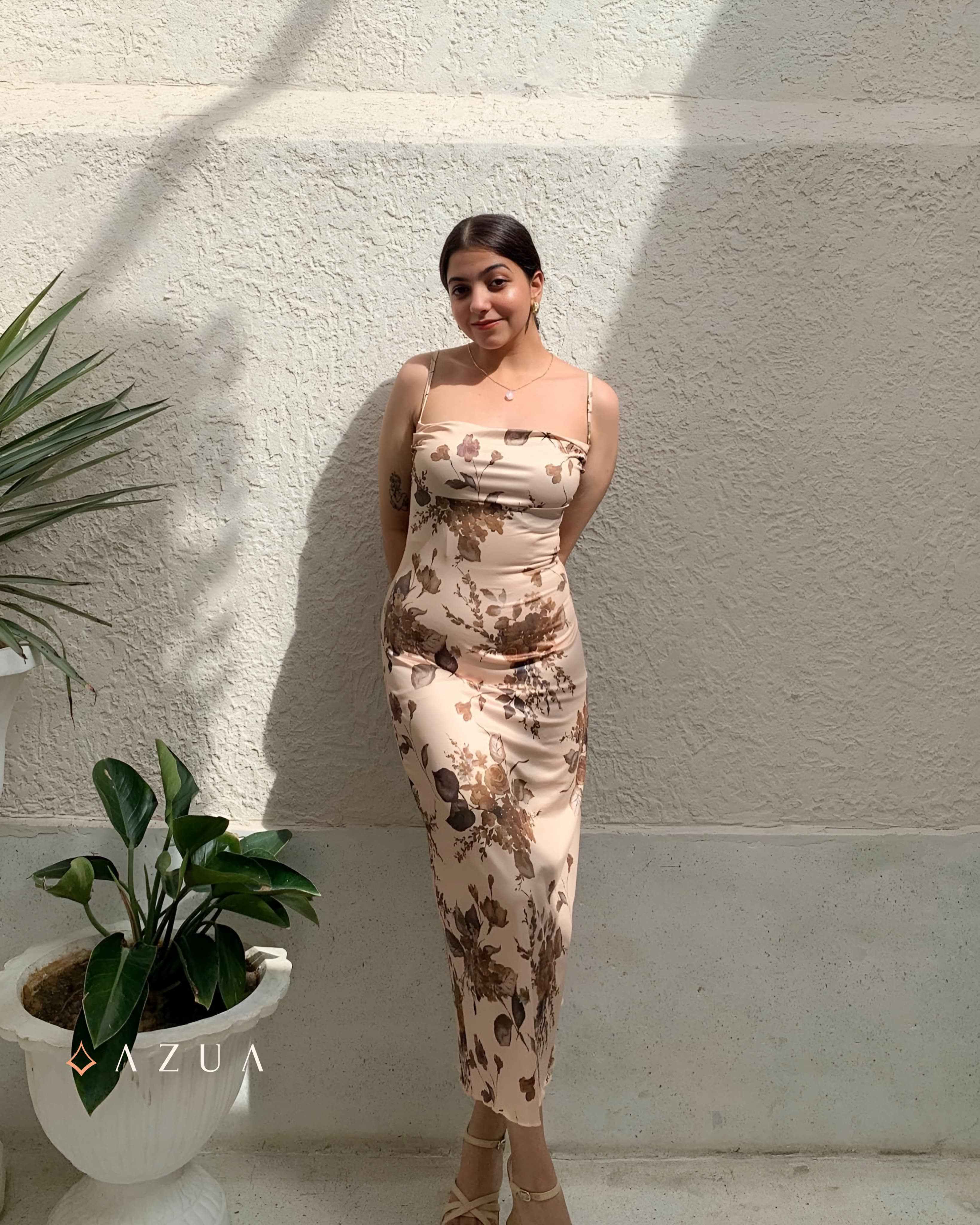 Floral Graphic Print Maxi Dress_img_1