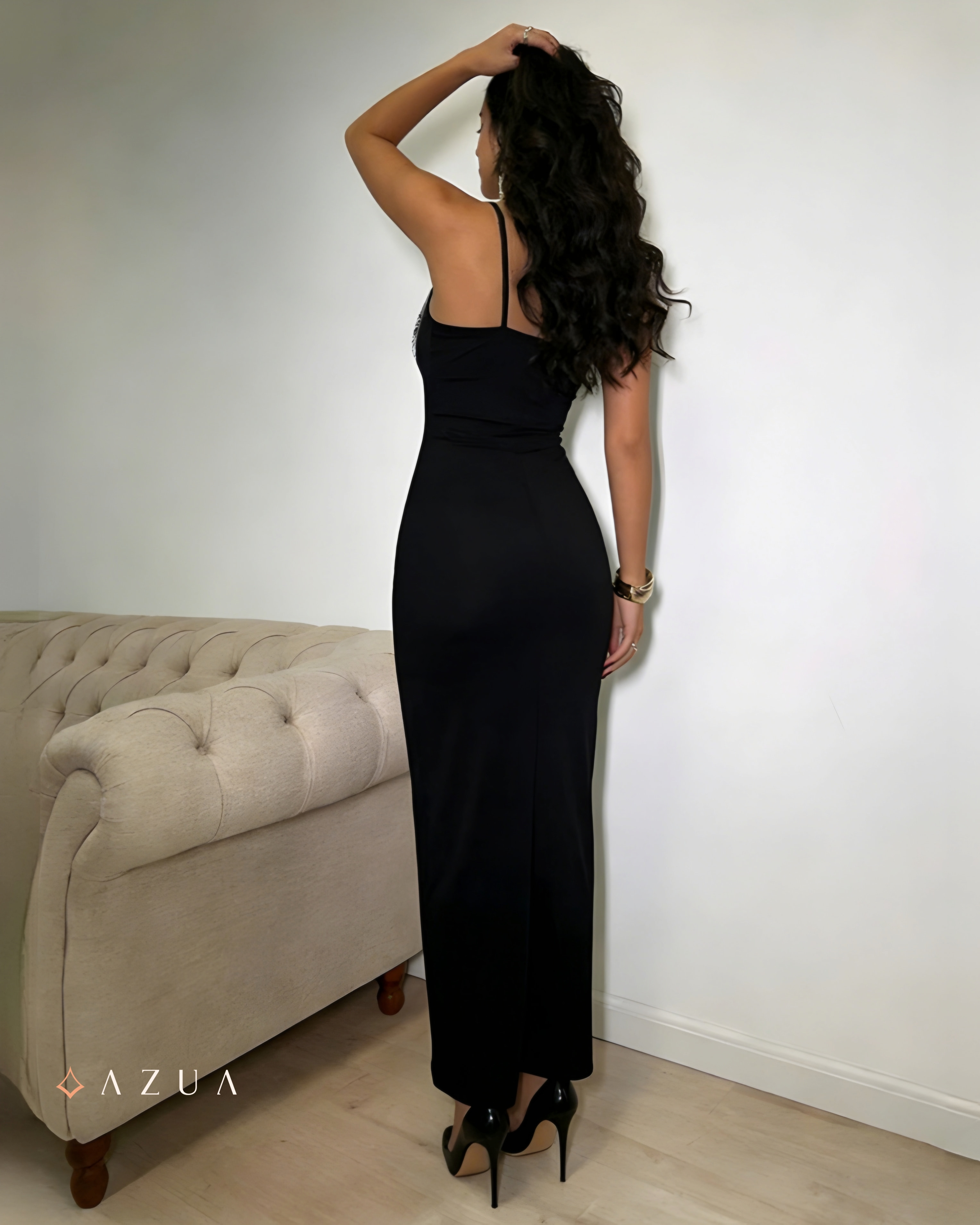 One - Shoulder Bandage Maxi Dress_img_5