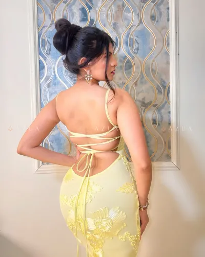 Floral Embroidered Party Gown- Yellow_img_3