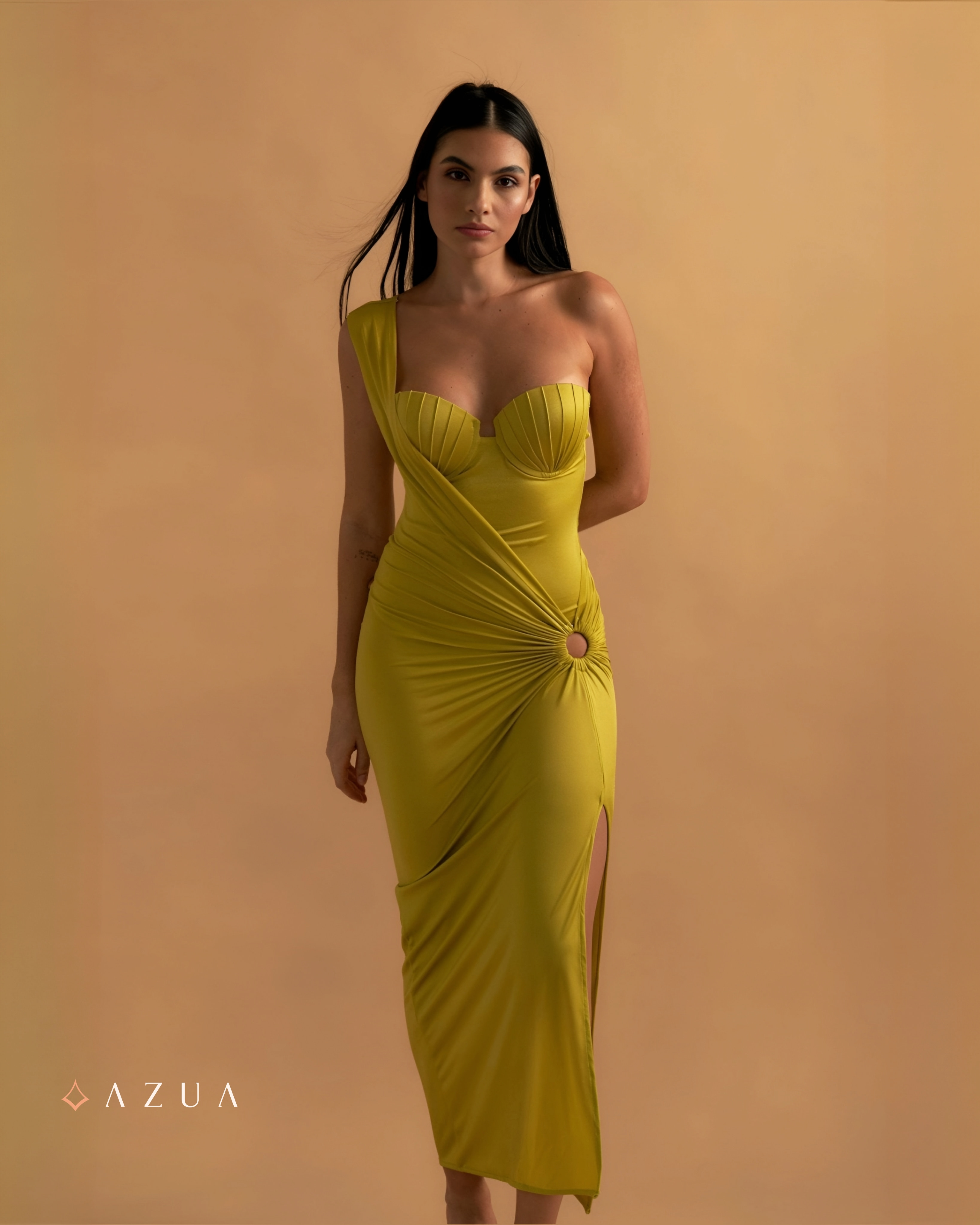 Trope Luxe Swimsuit With Coverup In Yellow