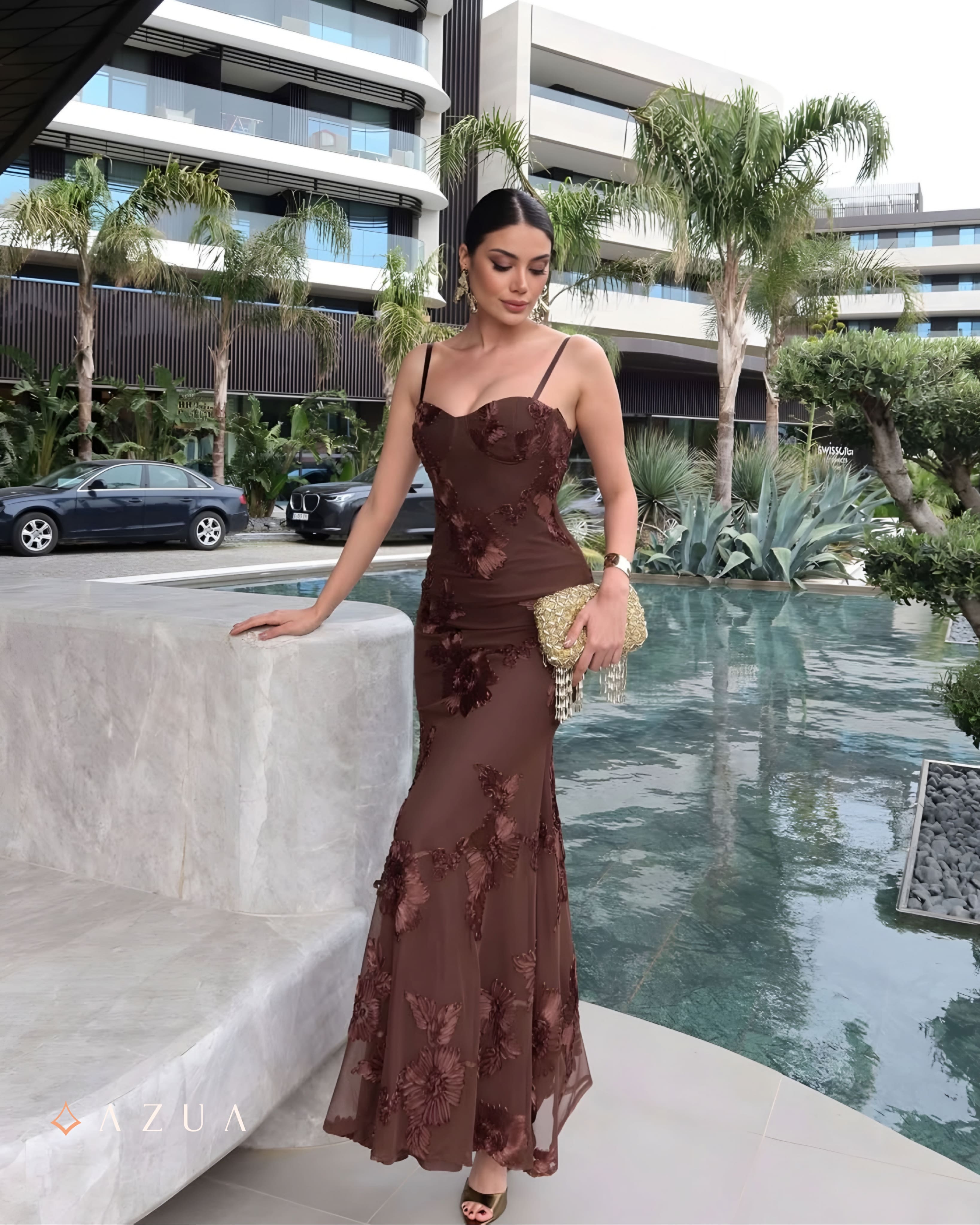 Floral Embroidered Party Gown_img_5