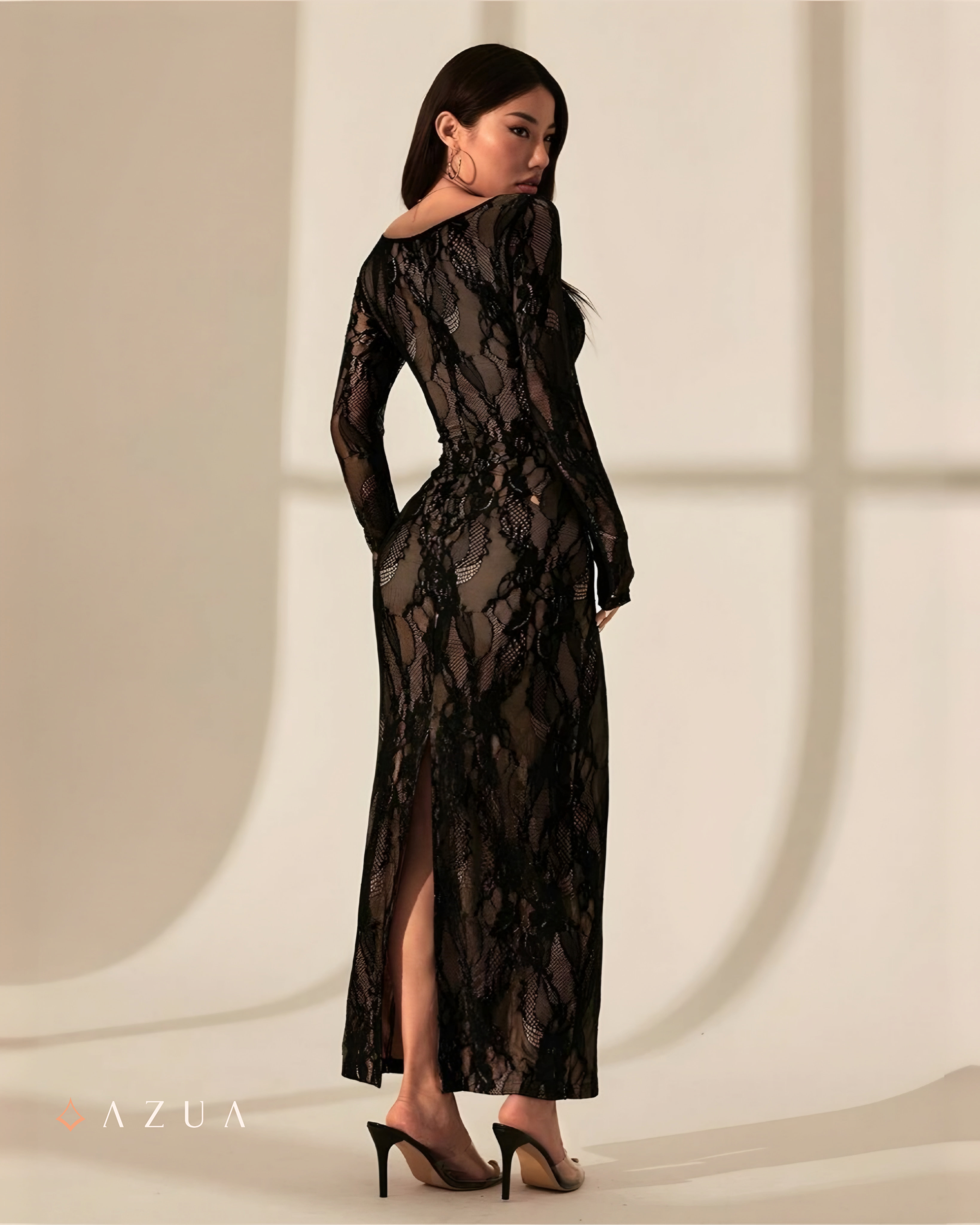 Lavishia Black Lace Party Dress_img_5