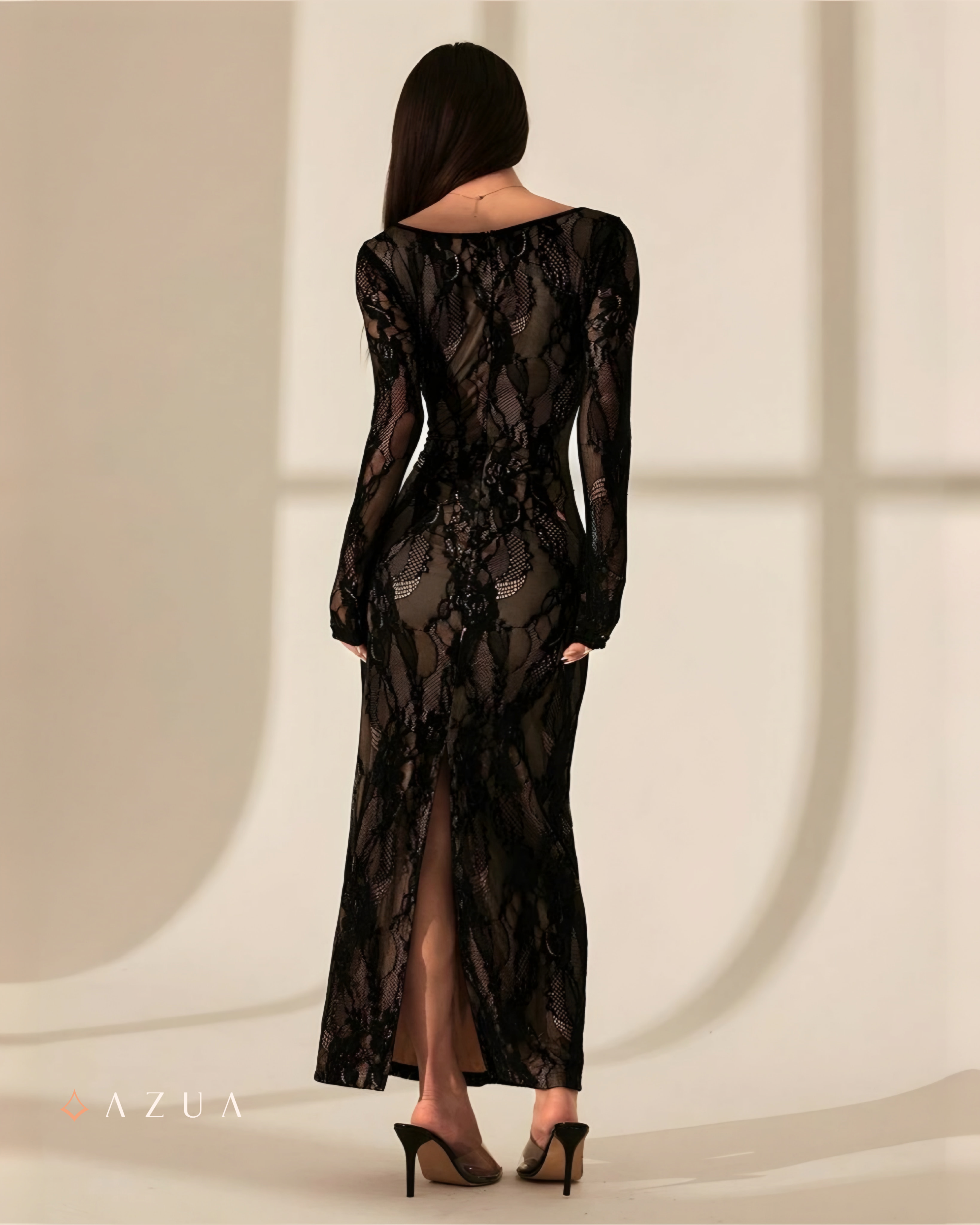Lavishia Black Lace Party Dress_img_2
