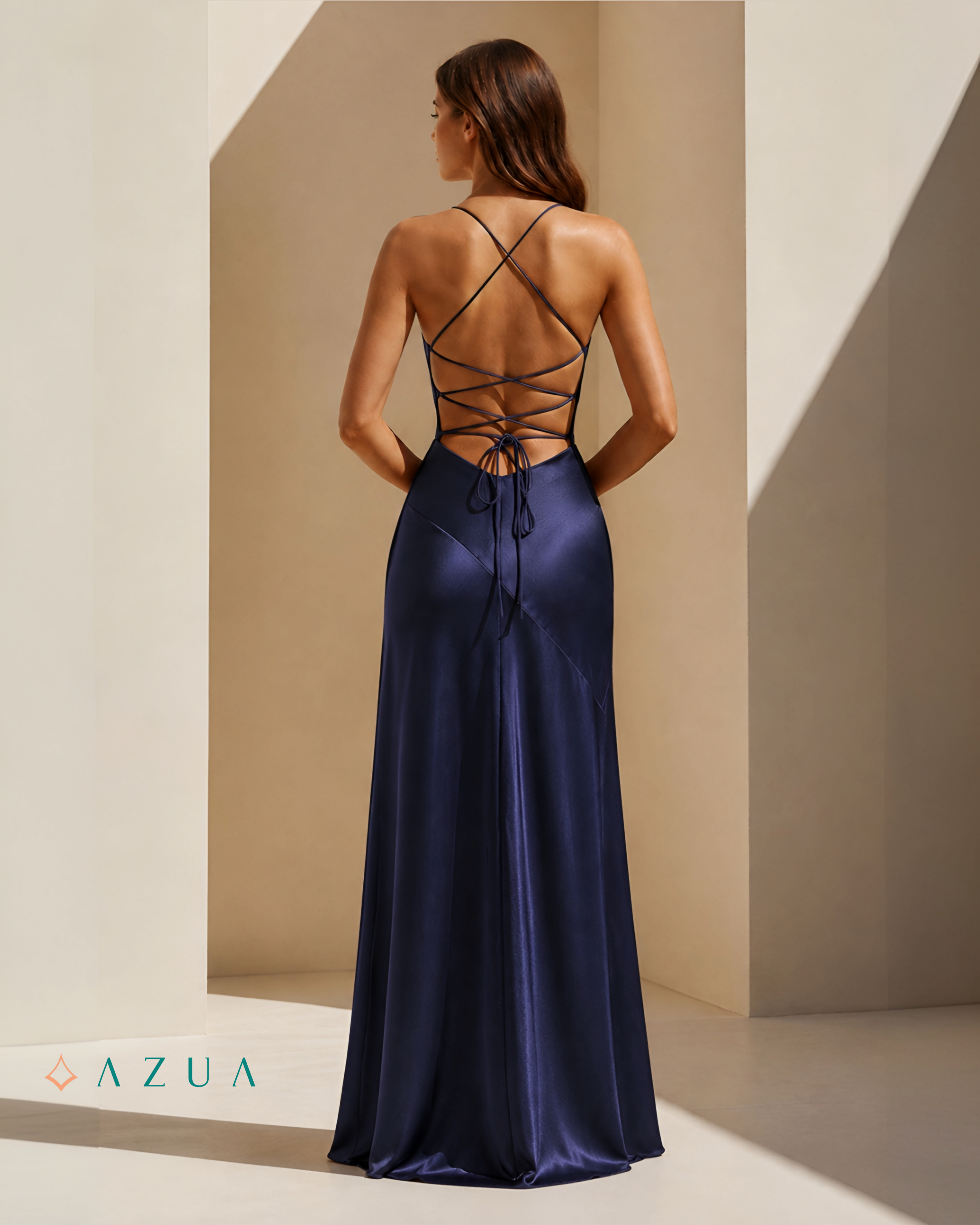 Spaghetti Straps Satin Prom Dresses_img_1