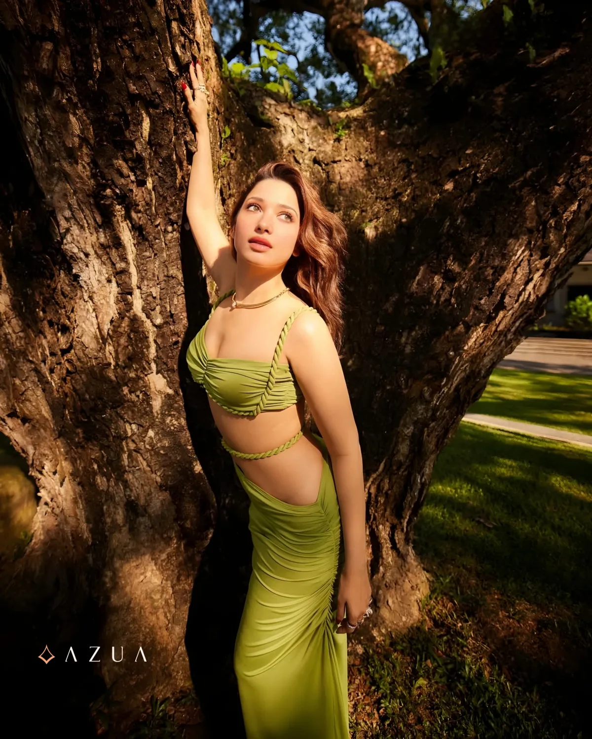 Aurora Lights Skirt Set- Green