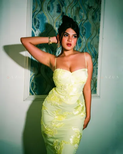 Floral Embroidered Party Gown- Yellow_img_4