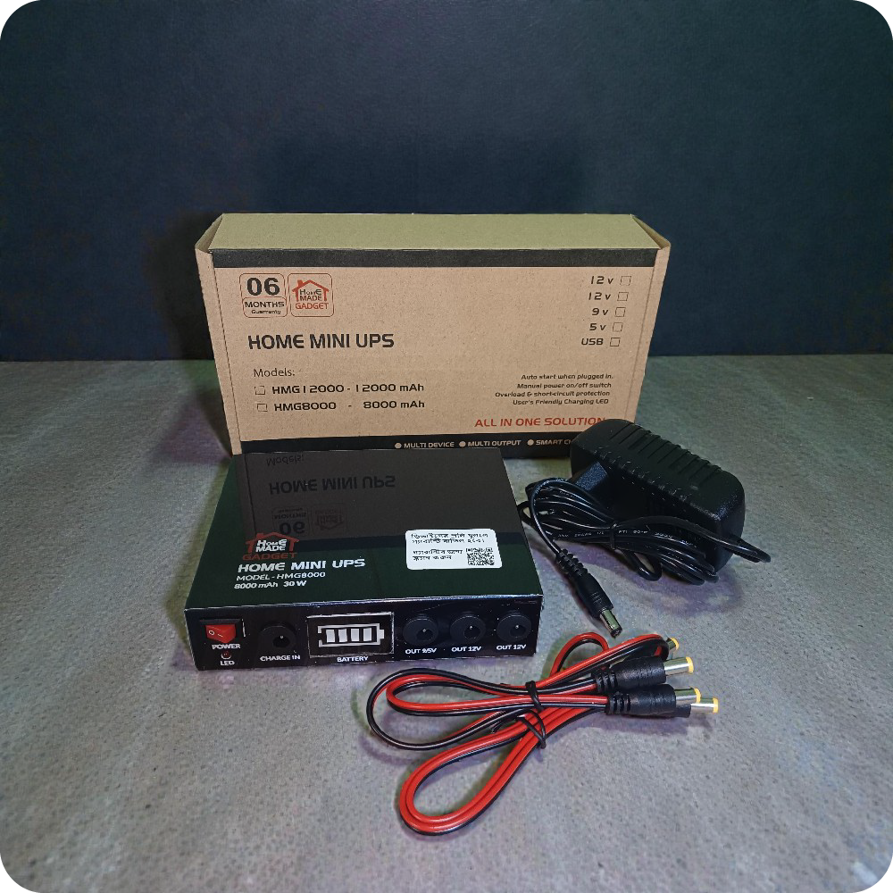 8000mAh, 4 Hours Backup|Home Mini UPS
