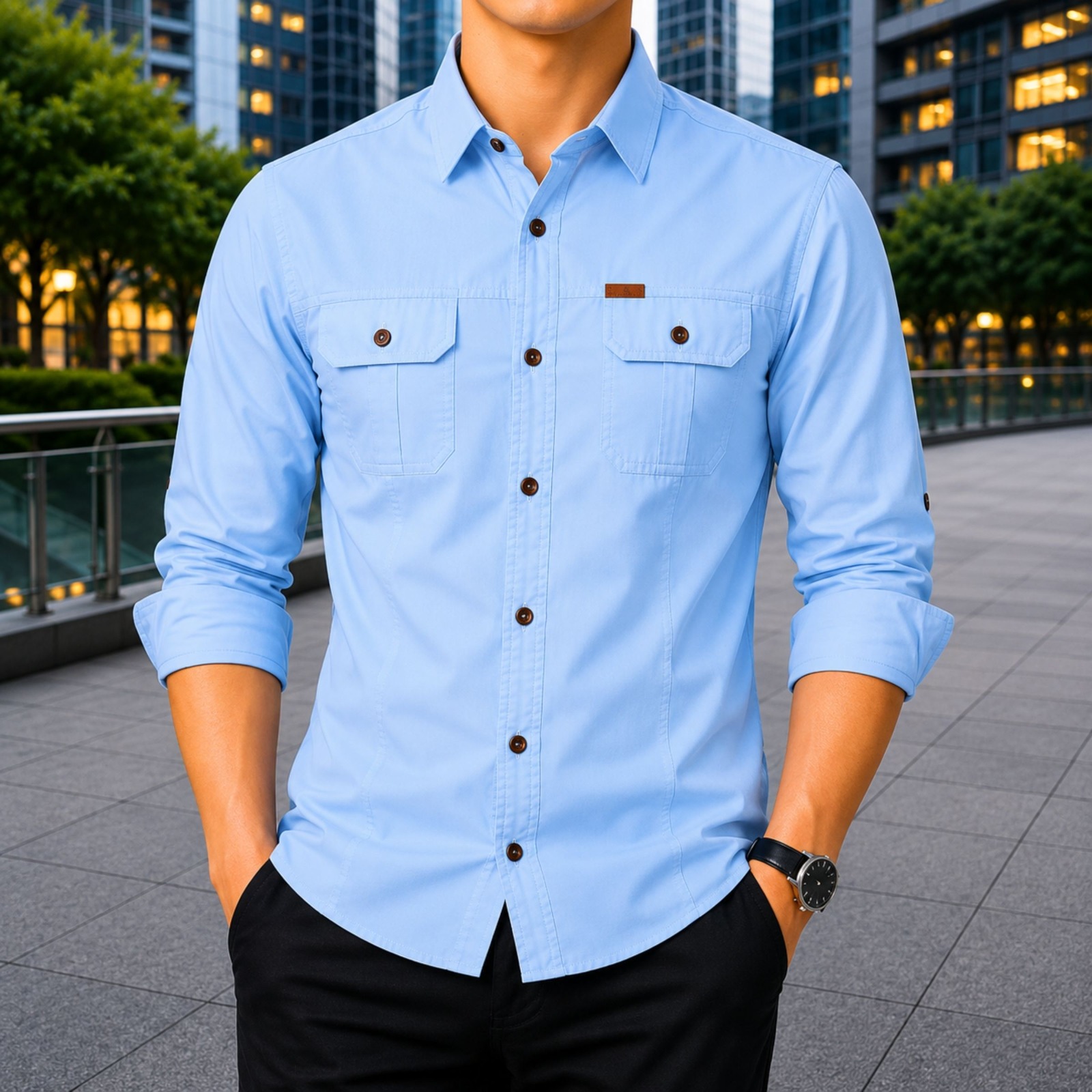 Stylish Full Sleeve Panel Shirt_img_1