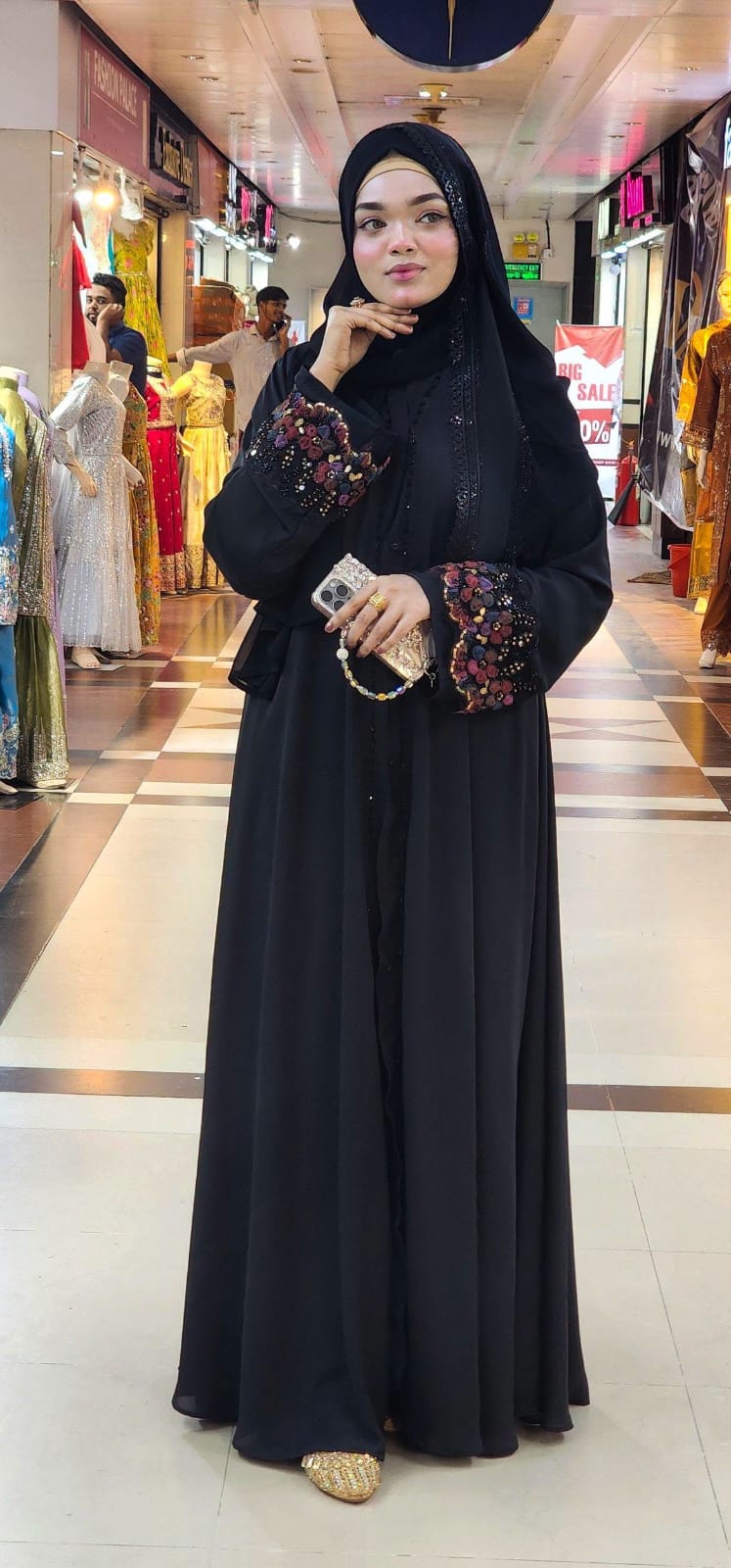 best quality Dubai cherry borka with hijab