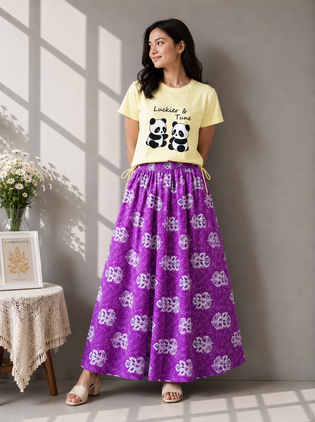 Linen Skirt and Tshirt Set_img_11