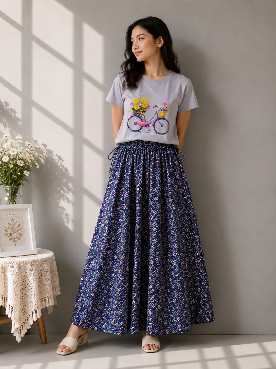 Linen Skirt and Tshirt Set_img_6