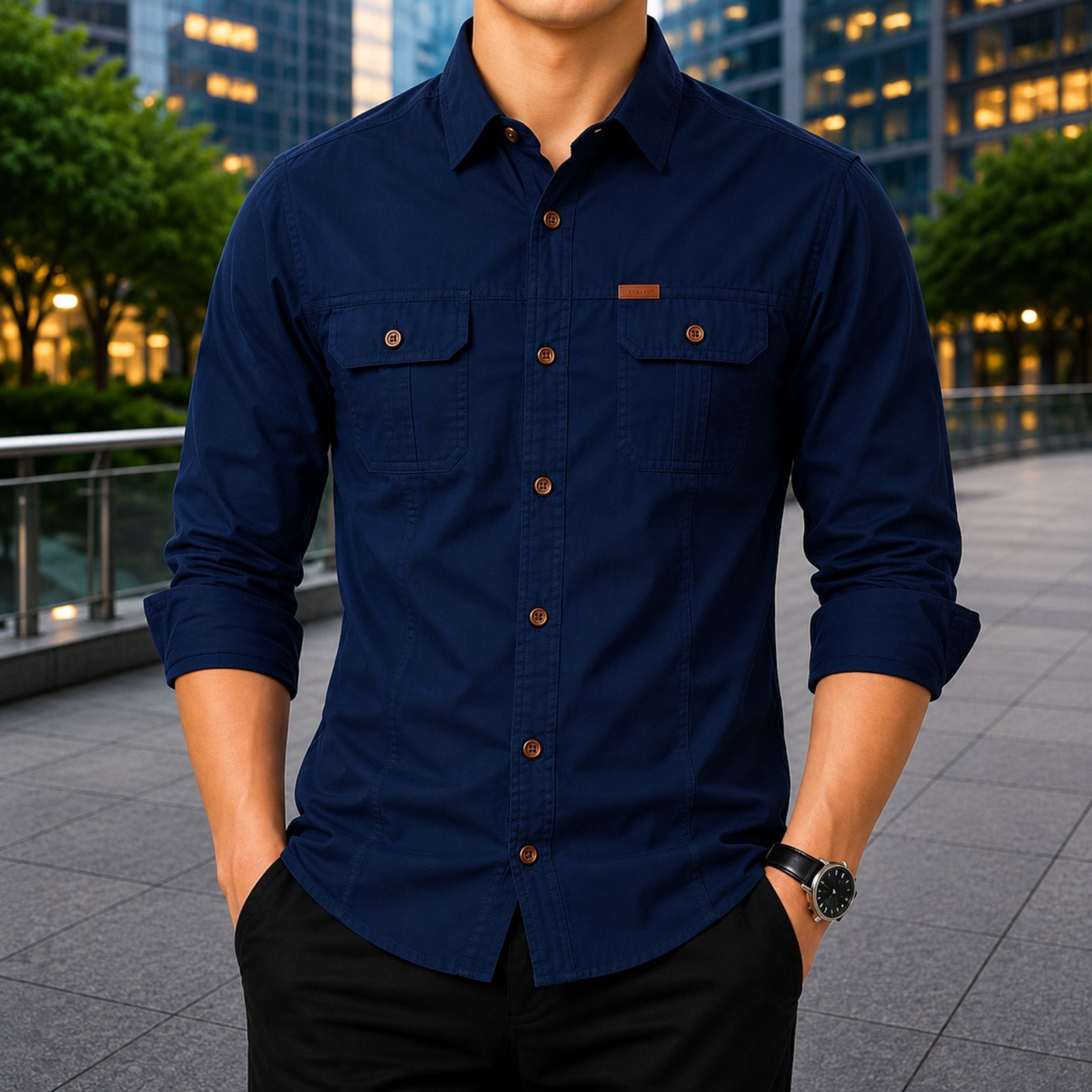 Stylish Full Sleeve Panel Shirt_img_8