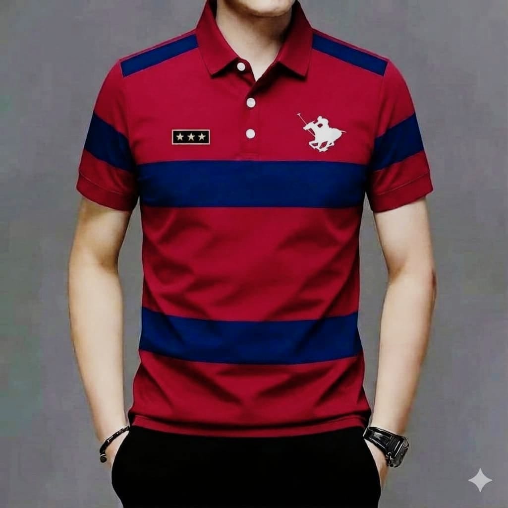 Striped Super Premium Half Sleeve polo Shirts_img_2