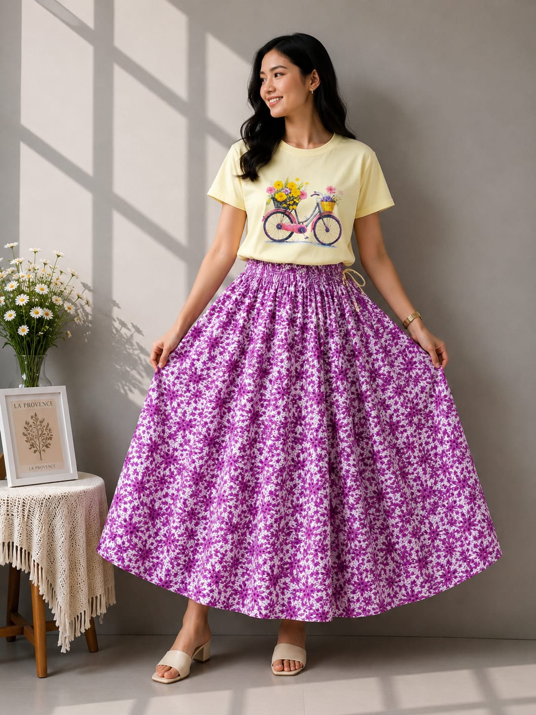 Linen Skirt and Tshirt Set_img_7