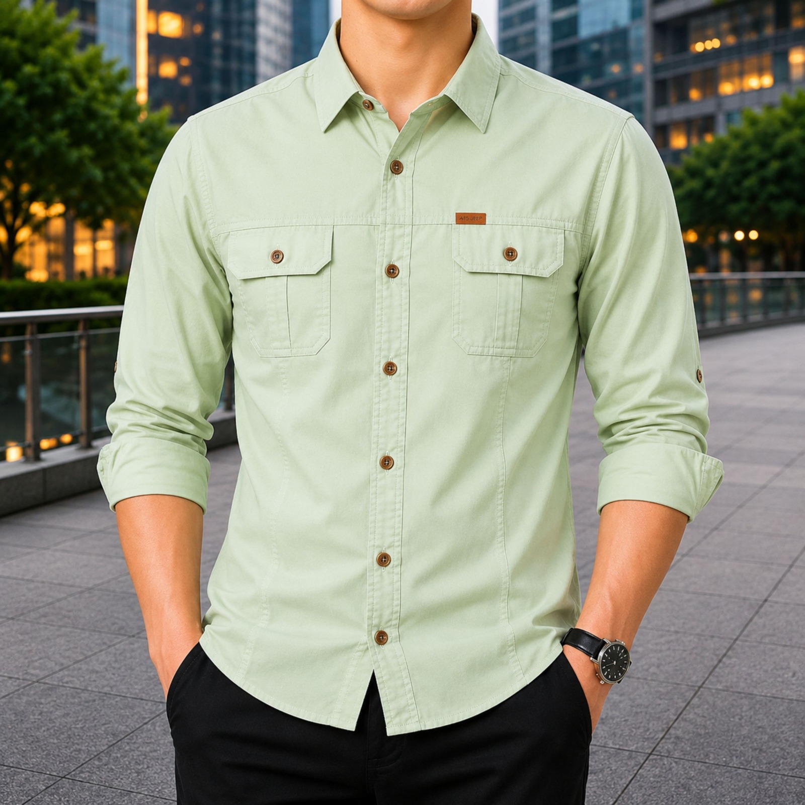 Stylish Full Sleeve Panel Shirt_img_4