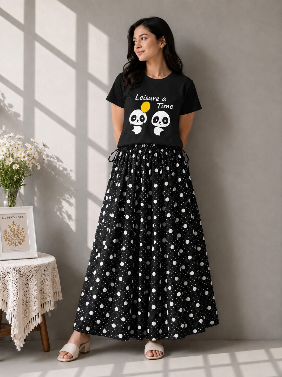 Linen Skirt and Tshirt Set_img_5
