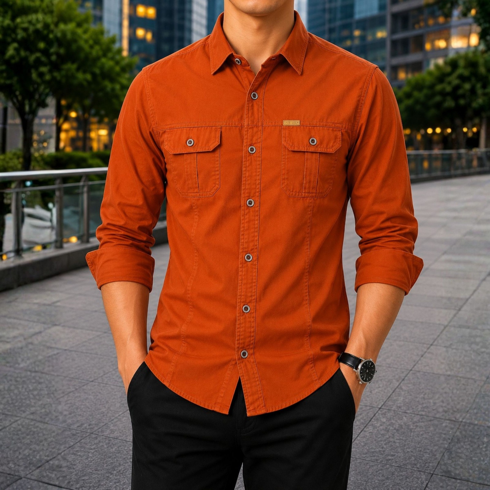 Stylish Full Sleeve Panel Shirt_img_3